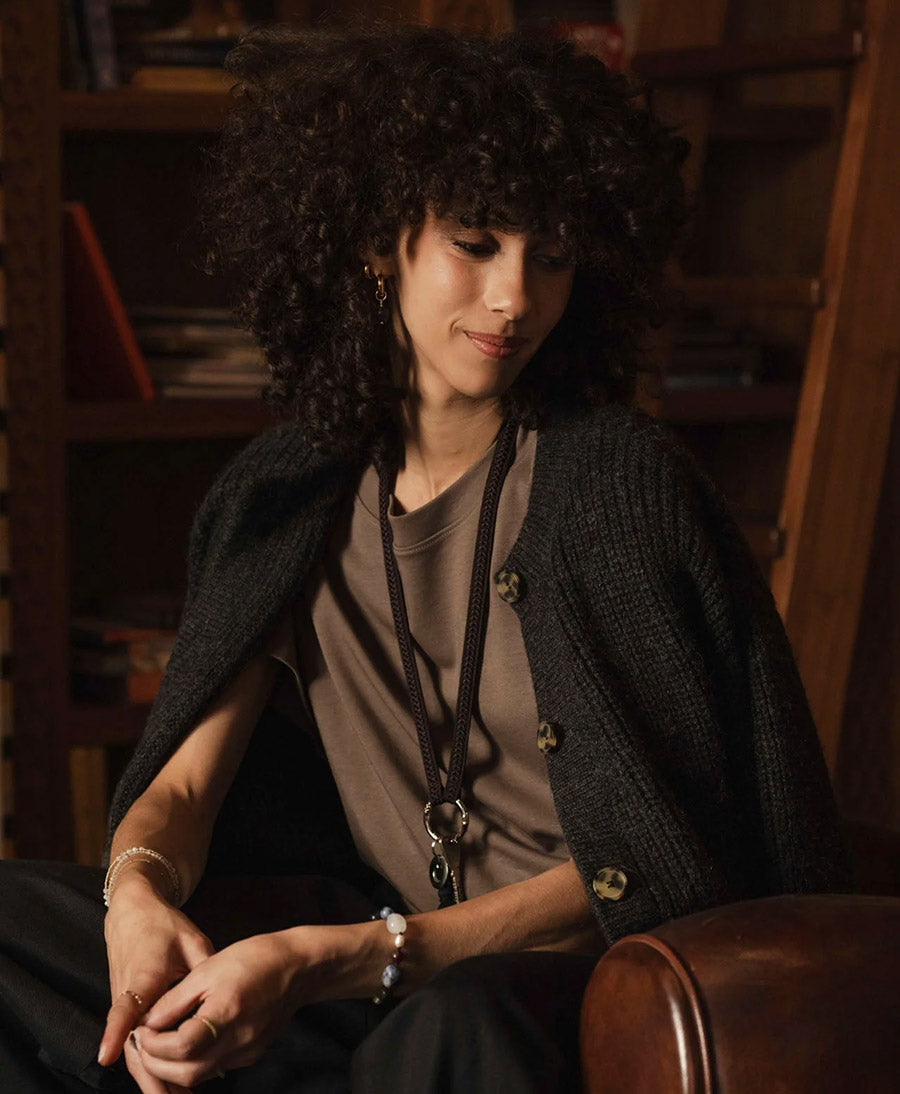 Schlüsselband silbriger Karabiner - Nightingale