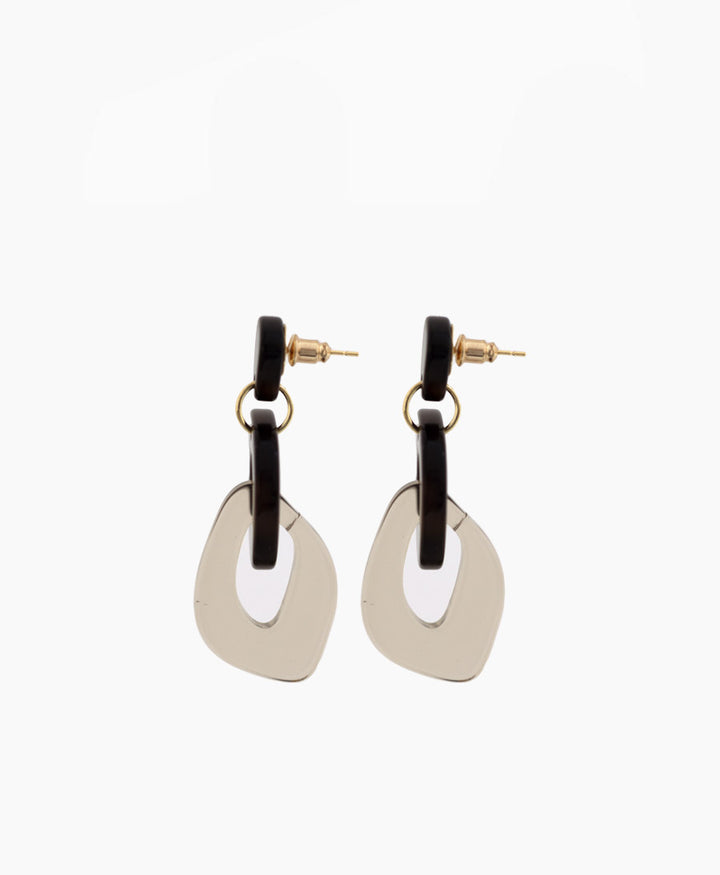 Ohrringe ANIKA aus Acetat - Champagner