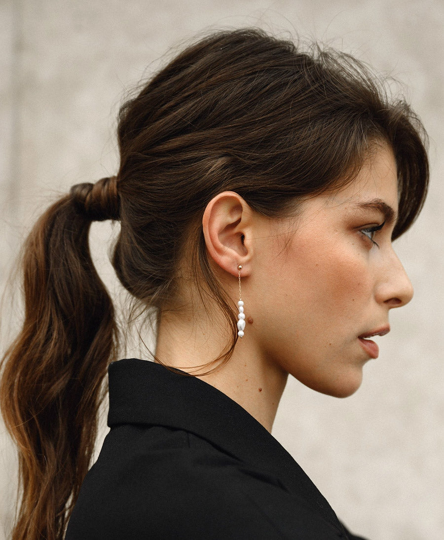 Ohrstecker mit Perlen vergoldet