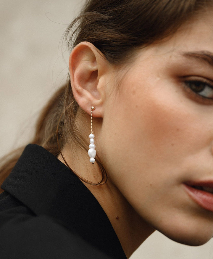 Ohrstecker mit Perlen vergoldet