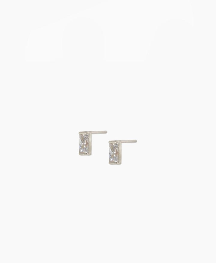 Ohrstecker Silber "Rectangle Gemstone Stud" - Wild Fawn - clomes