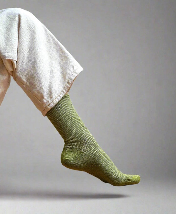 Glitzer Socken Lyocell - Olivgrün