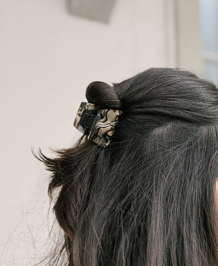 Haarklammer CLEO (S) aus Acetat - Onyx