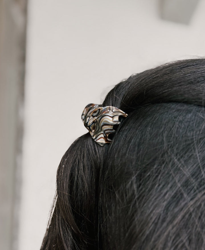 Haarklammer CHIARA (S) aus Acetat - Onyx