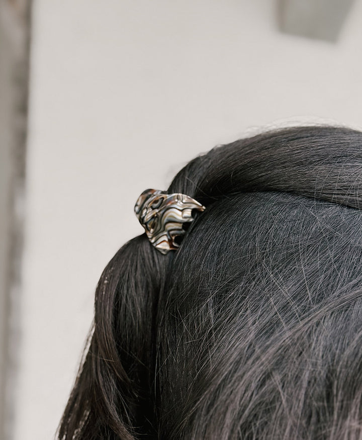 Haarklammer CHIARA (S) aus Acetat - Onyx