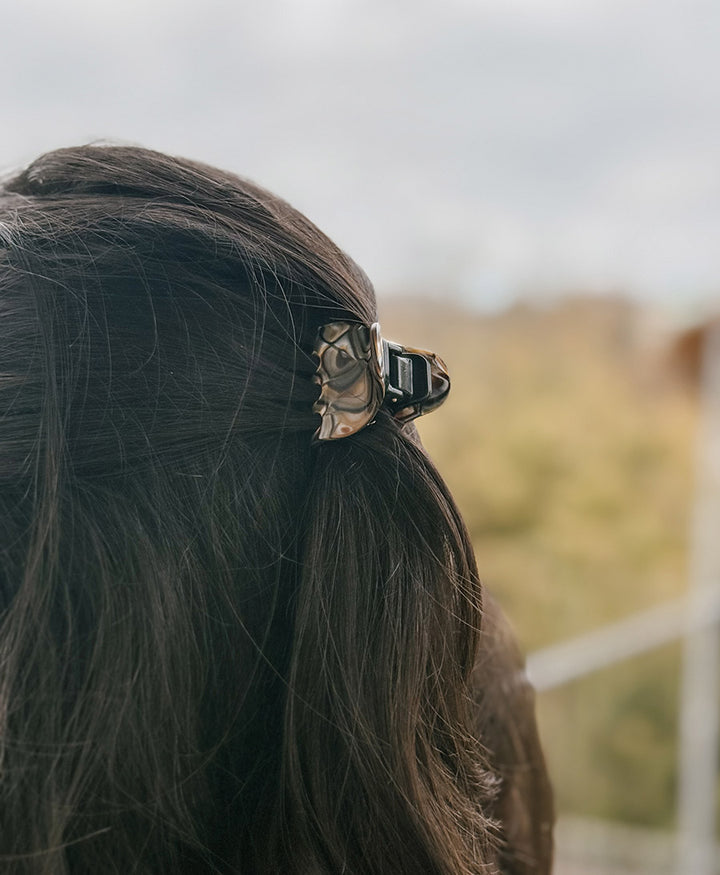 Haarklammer CHIARA (S) aus Acetat - Onyx