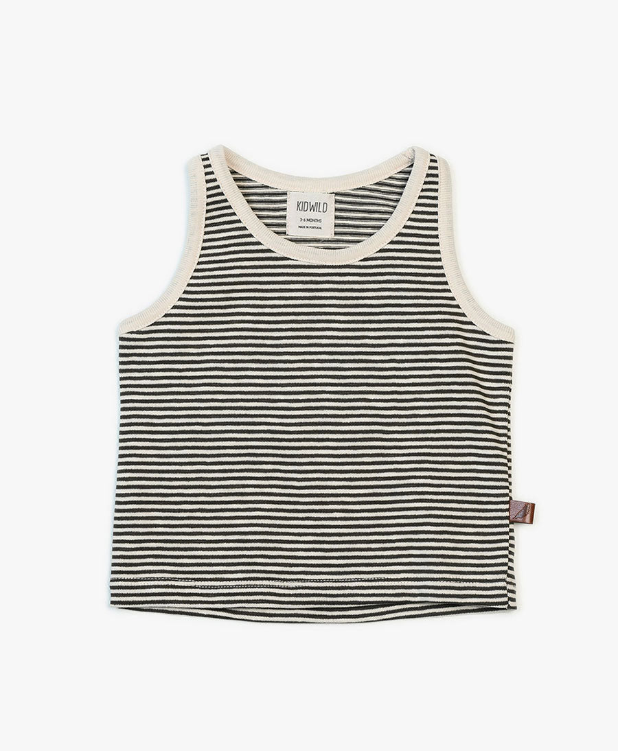 Organic Tank Top - Gestreift - Raven Stripe - Kidwild - clomes