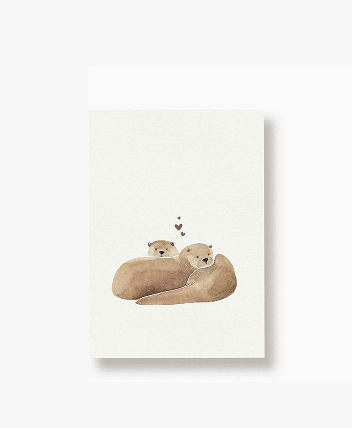 Postkarte "Otter Paar"