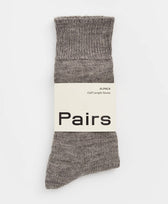 Socken Alpaka Pairs in Grau meliert