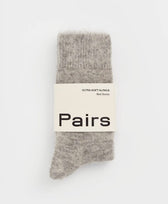 Socken Weiche Alpaka Plain Pairs in Grau meliert