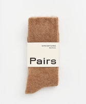Socken Weiche Alpaka Plain Pairs in Biscuit