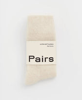 Socken Weiche Alpaka Plain Pairs in Creme