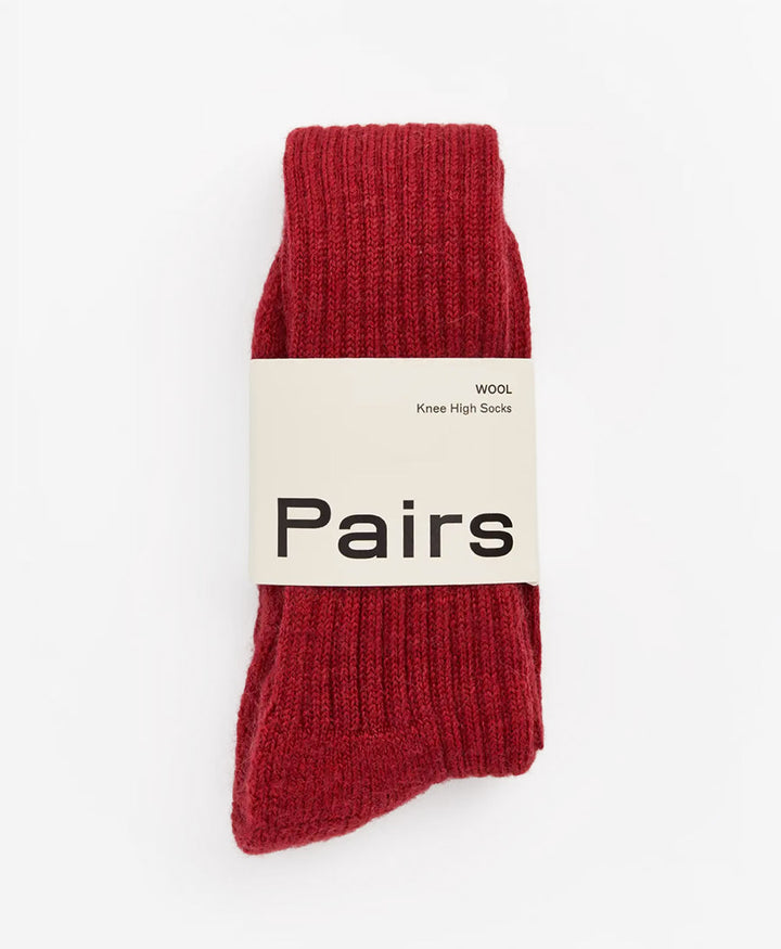 Kniesocken / Kniestrümpfe - Dunkelrot