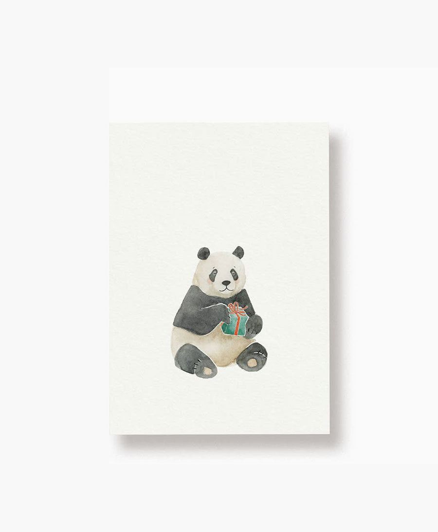 Postkarte "Panda Geschenk"