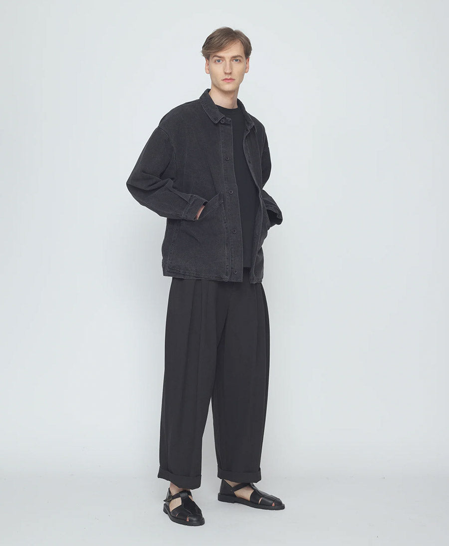 Hemdjacke Signature Panel Pockets Shirt Jacket - Washed Black