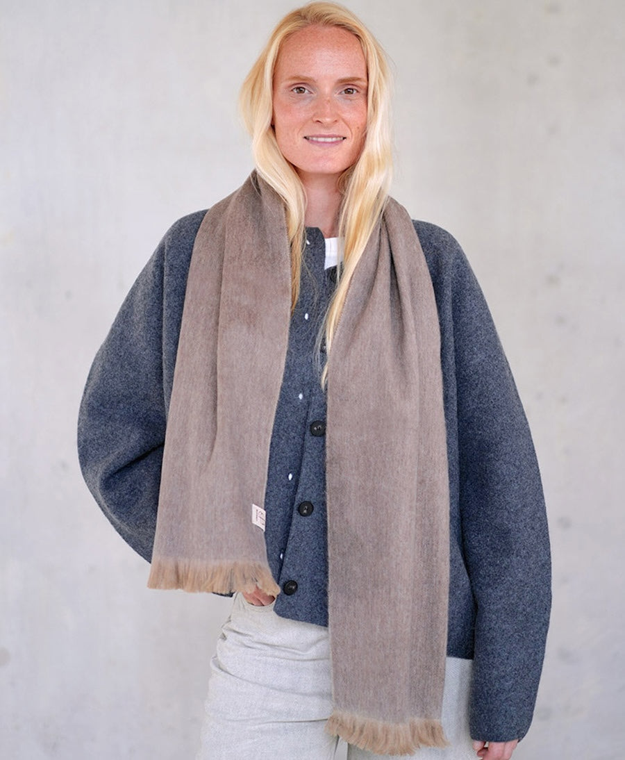 Halstuch Alpaka Schal Petit - Solid Desert Taupe