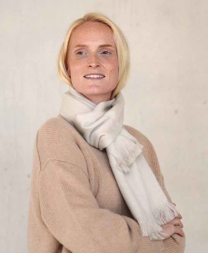 Halstuch Alpaka Schal Petit - Solid Butter Cream