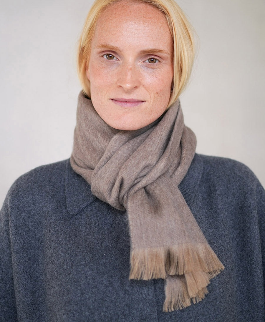 Halstuch Alpaka Schal Petit - Solid Desert Taupe