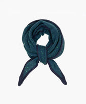 Foulard aus Kaschmir Oats & Rice  in Petrol / Blau