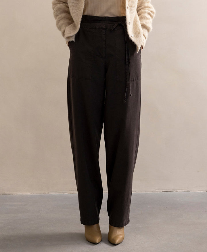 Stoffhose aus Lyocell-Gewebe - Graphit