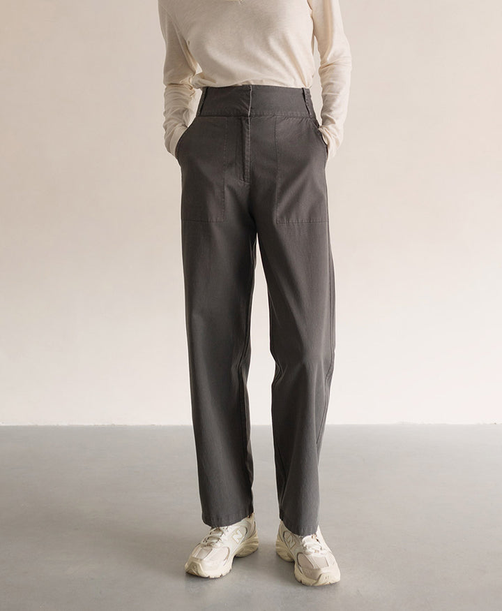 Stoffhose aus Lyocell-Gewebe - Graphit