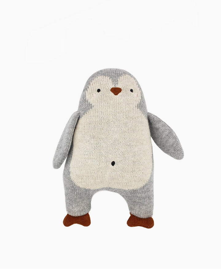 Babyrassel Pinguin - Creme, Hellgrau, Orange