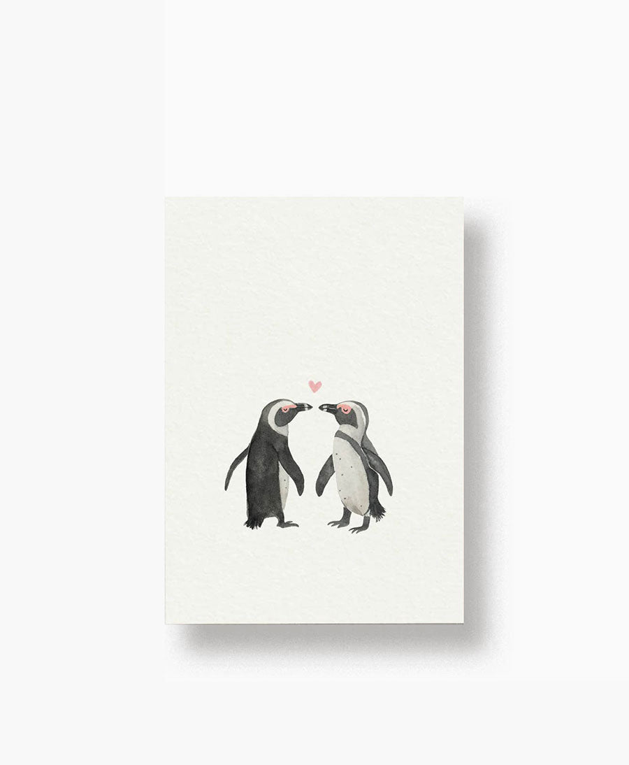 Postkarte "Pinguine in Love"