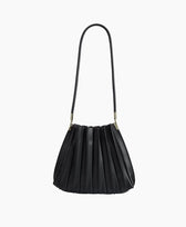 Schultertasche Plissierte Carrie Melie Bianco in Plissierte Schultertasche CARRIE aus veganem Leder - Schwarz