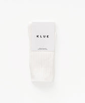Pointelle Socken gerippter Feinstrick Klue in Weiss