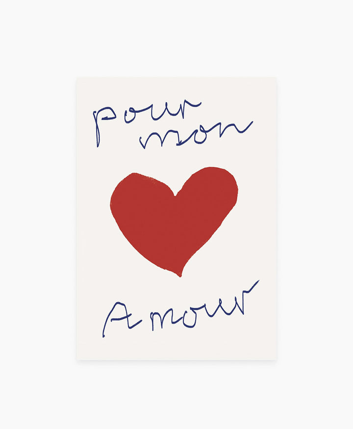 Postkarte "pour mon Amour"