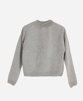 Strickpullover Crewneck Sweater Kaschmir/Seide Pura in Hellgrau