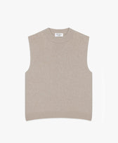 Stricktop Mock Neck Tank Kaschmir/Seide Pura in Greige