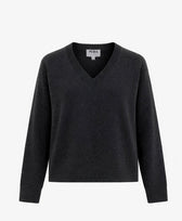Strickpullover Lola V-Neck Sweater Pura in Anthrazit
