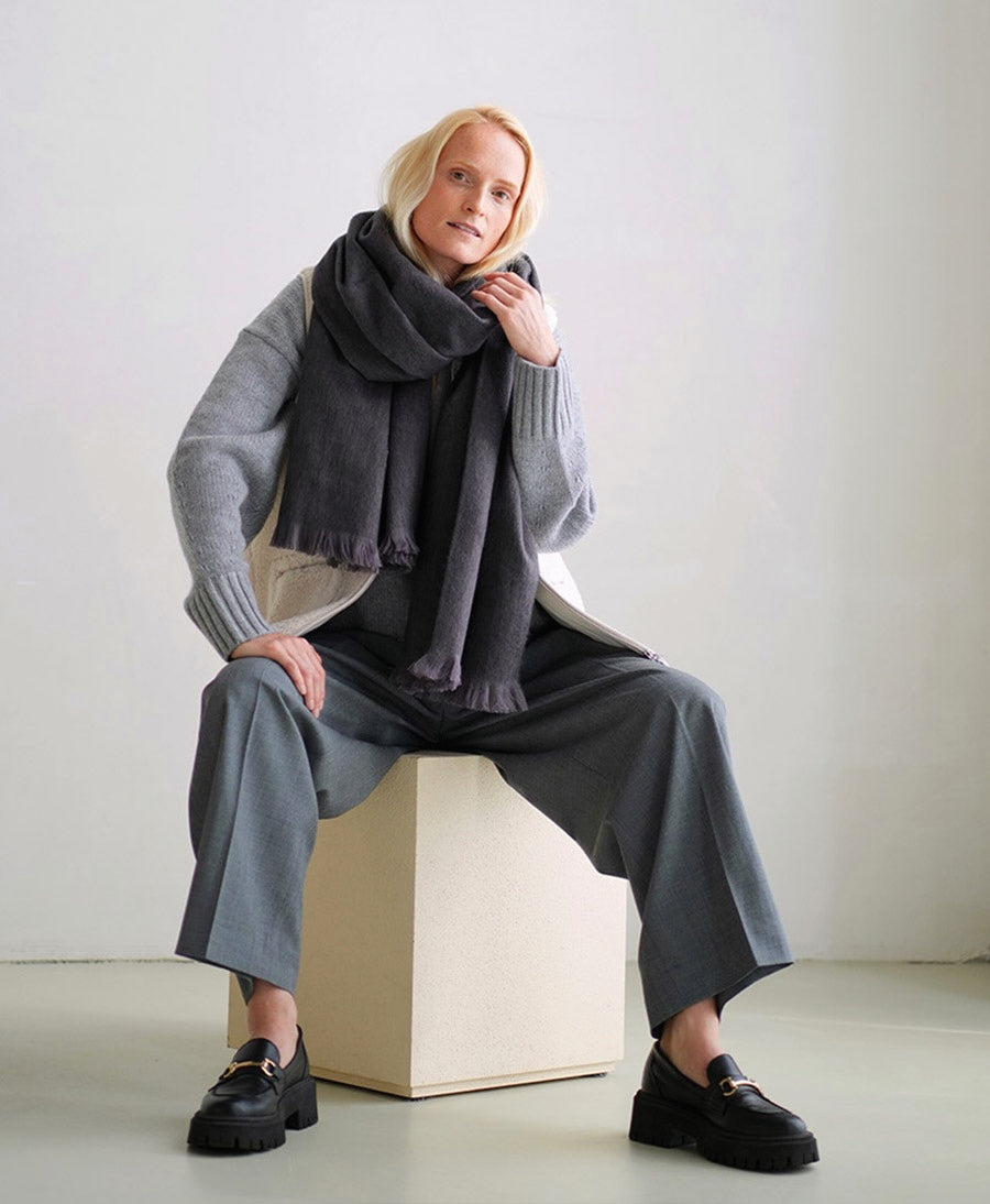 Halstuch Alpaka Schal - Solid Purple Cloud