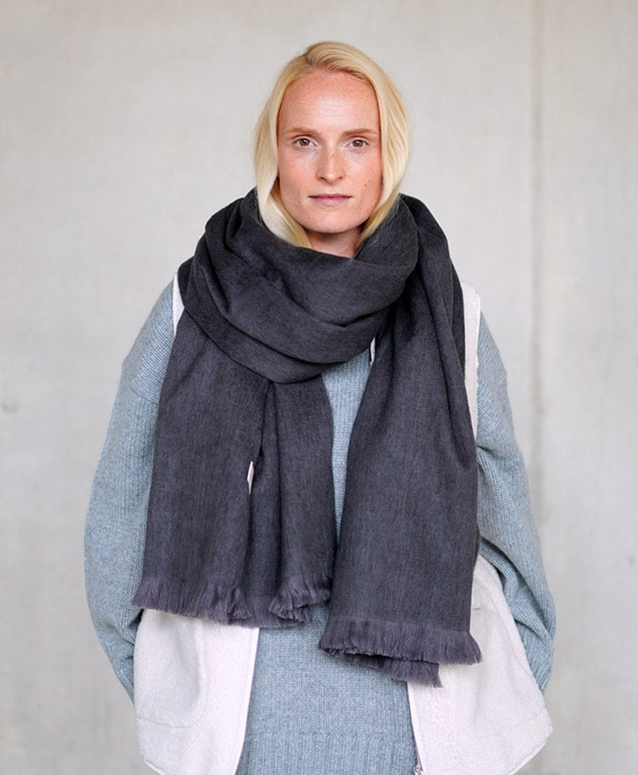 Halstuch Alpaka Schal - Solid Purple Cloud