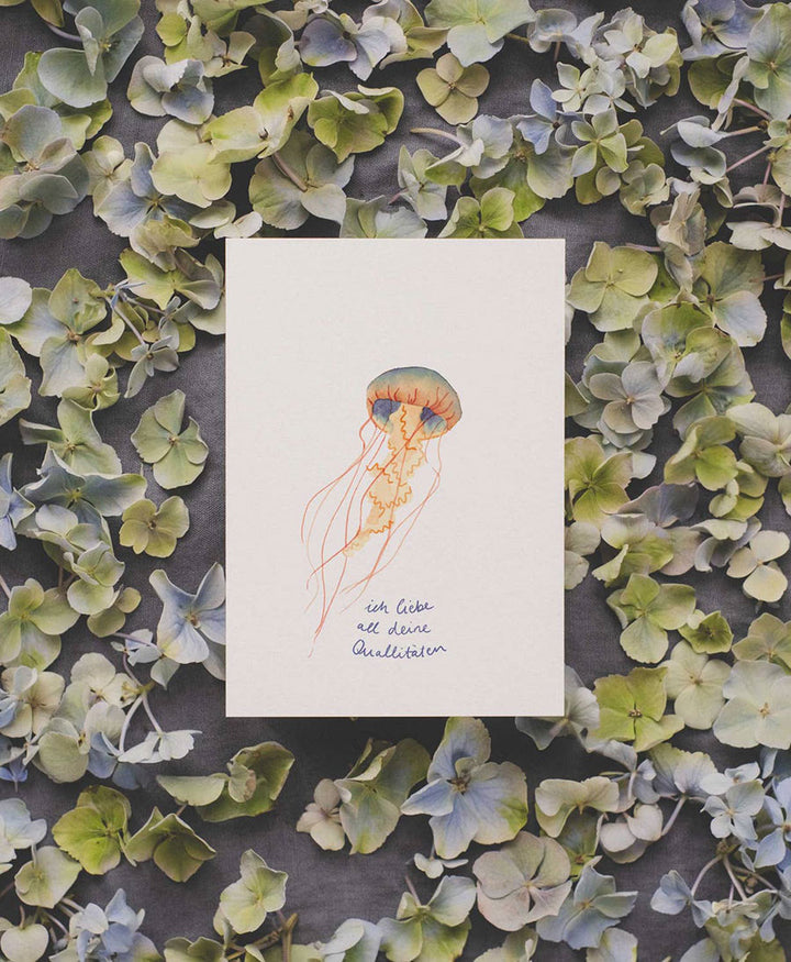 Postkarte "Qualle"
