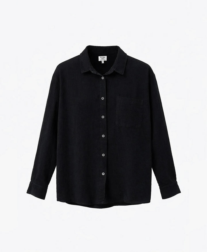 Hemdbluse RALPH aus Bio-Baumwolle - Schwarz