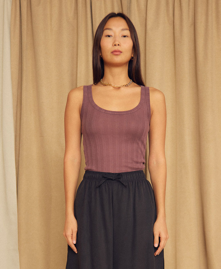 Rib Tank Top - Cocoa