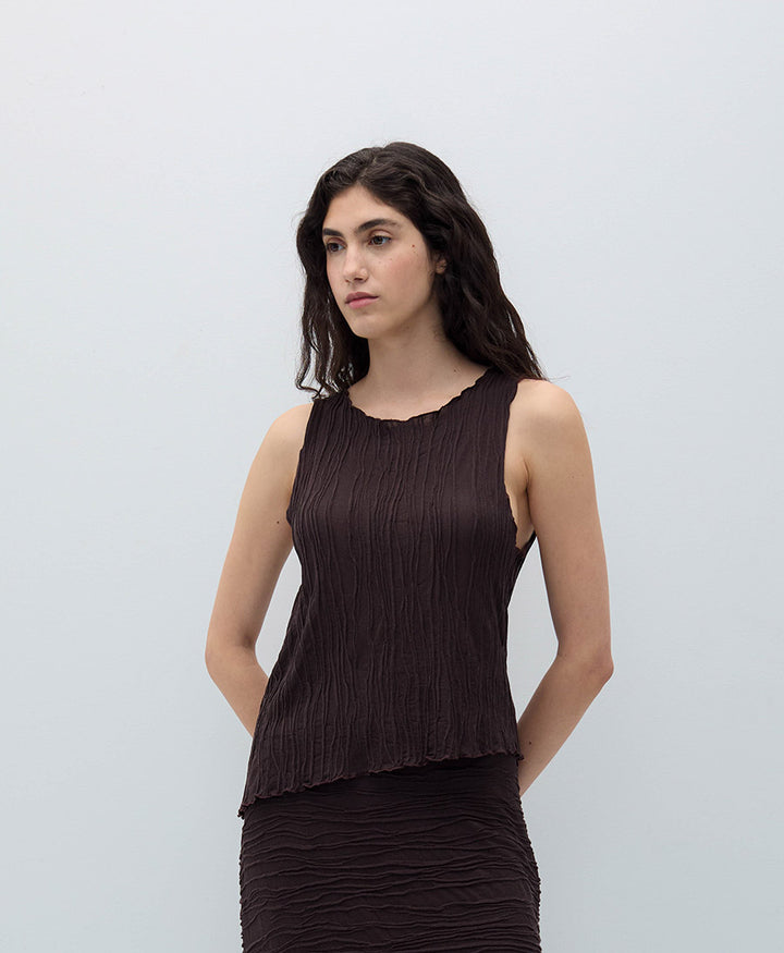 Top LEILA - Dunkelbraun