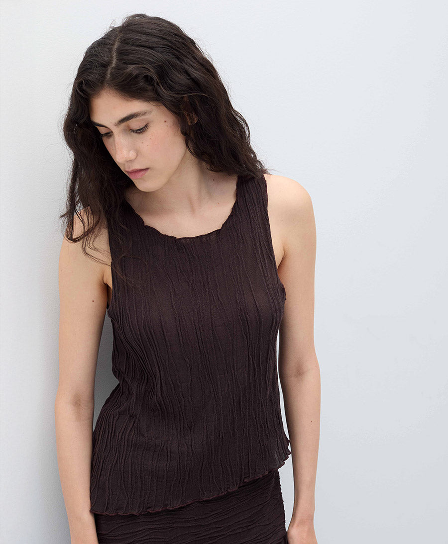 Top LEILA - Dunkelbraun