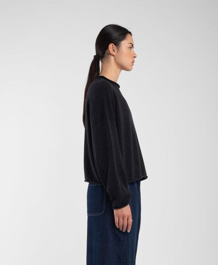 Strickpullover Faded Black Rolled Sweater - Anthrazit