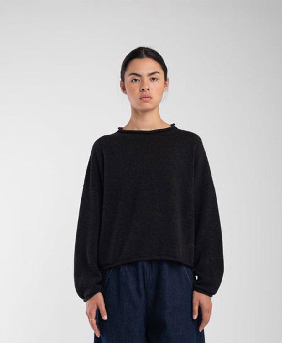 Strickpullover Faded Black Rolled Sweater - Anthrazit