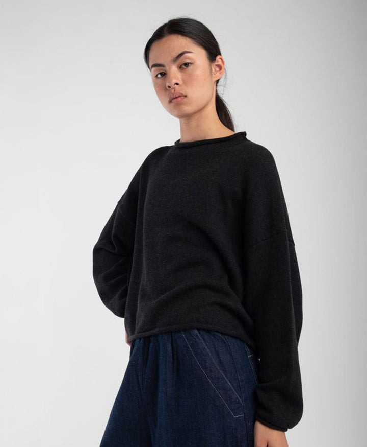 Strickpullover Faded Black Rolled Sweater - Anthrazit