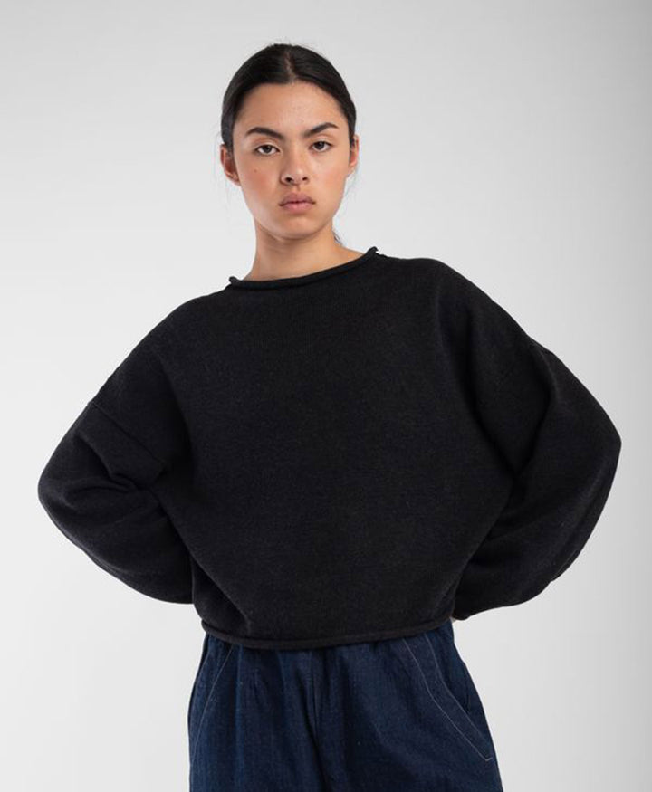 Strickpullover Faded Black Rolled Sweater - Anthrazit