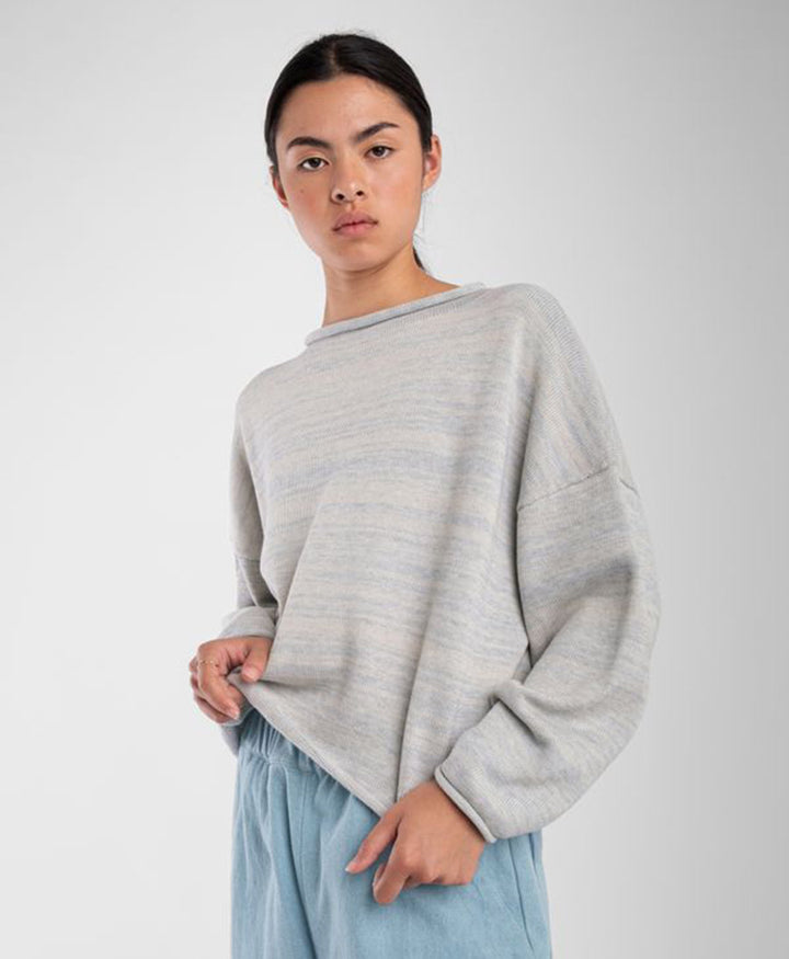 Strickpullover Heather Grey Rolled Sweater - Mehrfarbig