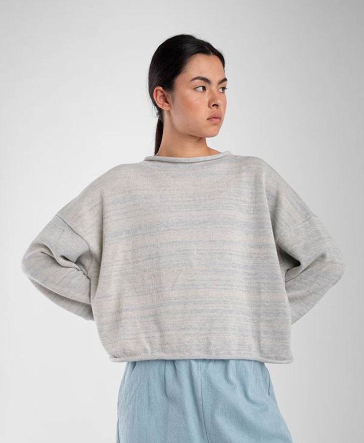 Strickpullover Heather Grey Rolled Sweater - Mehrfarbig