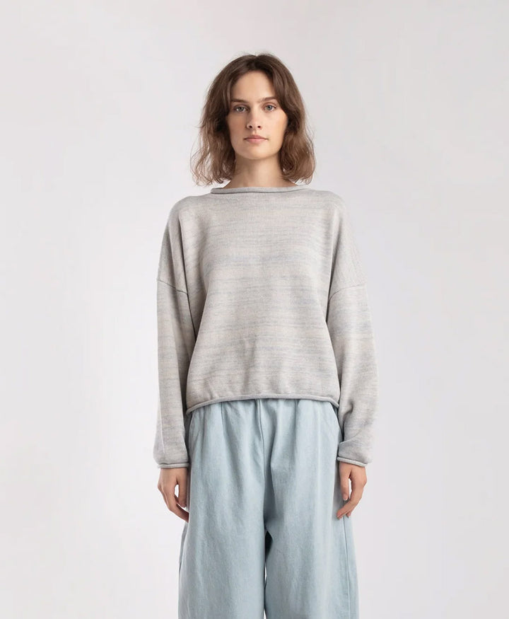 Strickpullover Heather Grey Rolled Sweater - Mehrfarbig