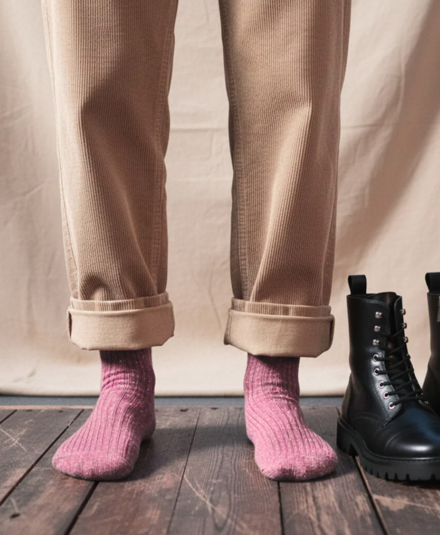 Socken Seide & Wolle - Altrosa