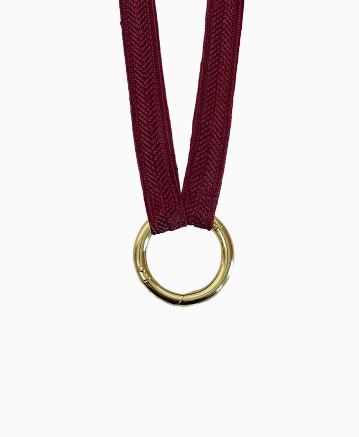 Schlüsselband vergoldeter Karabiner - Ruby