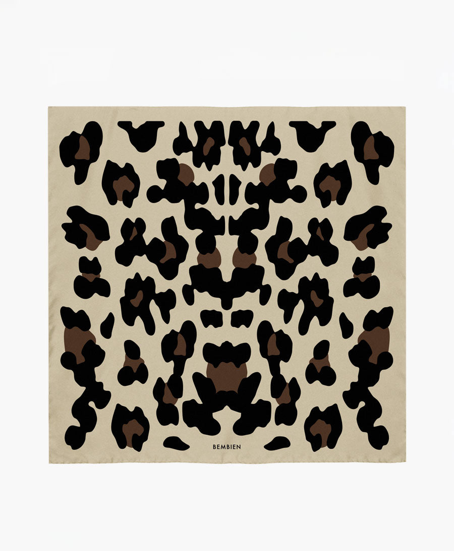 Grosses Seiden-Foulard "Sahara Scarf" - Sand